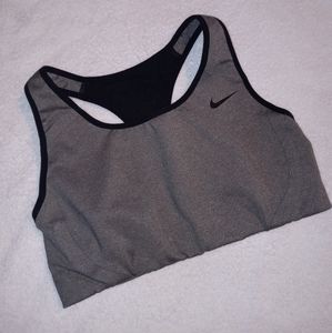 Nike | Dri -Fit Grey & Black Sports Bra Size Small